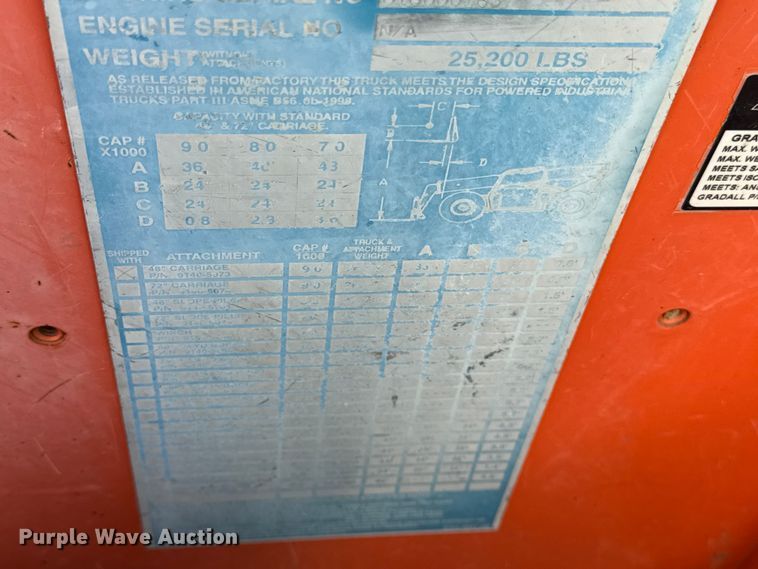 image for item ER0302 2004 JLG Gradall G9-43A telehandler