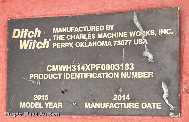 image for item ER0305 2015 Ditch Witch RT45 trencher