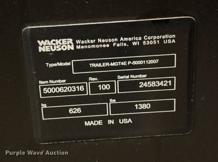 image for item ER0318 2022 Wacker Neuson G230 generator
