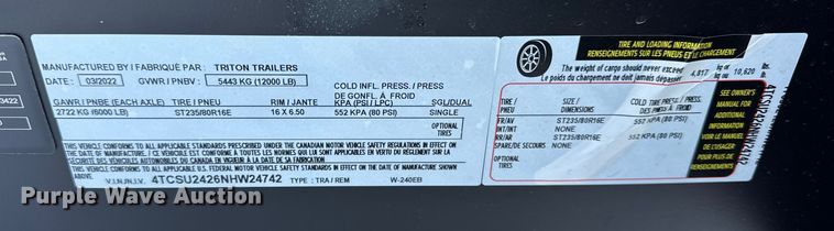 image for item ER0319 2022 Wacker Neuson G230 generator