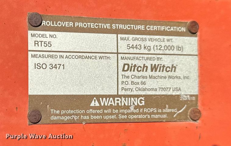 image for item ER0327 2007 Ditch Witch RT55 trencher