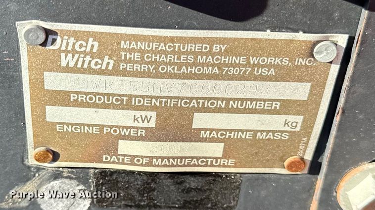 image for item ER0327 2007 Ditch Witch RT55 trencher