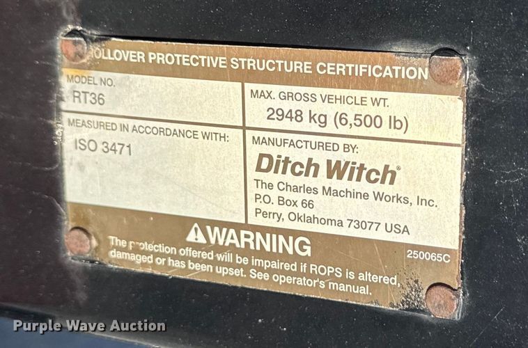 image for item ER0329 2005 Ditch Witch RT36 trencher