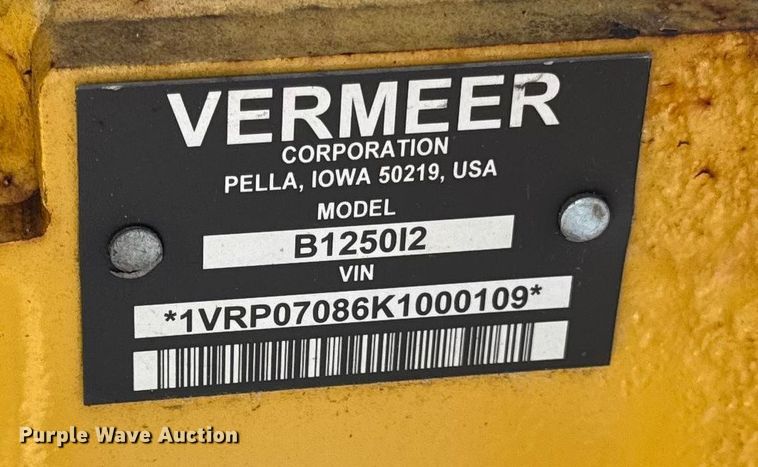 image for item ER0330 Vermeer B1250I2 backhoe