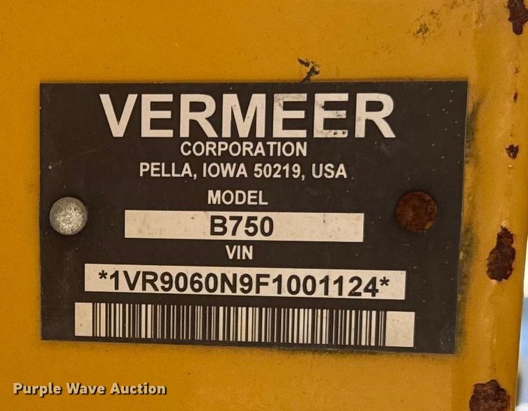 image for item ER0331 Vermeer B750 backhoe