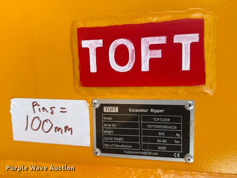 image for item ET4011 2025 Toft T0FT10ER excavator ripper