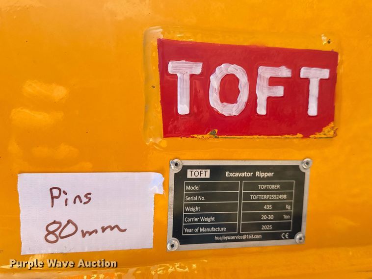image for item ET4012 2025 Toft T0FT08ER excavator ripper