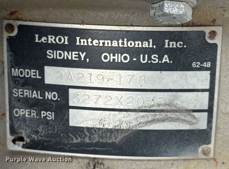 image for item ET4046 1997 LeRoi Q185DJ-E air compressor