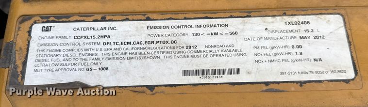 image for item ET4050 2012 Caterpillar 740B articulated haul truck