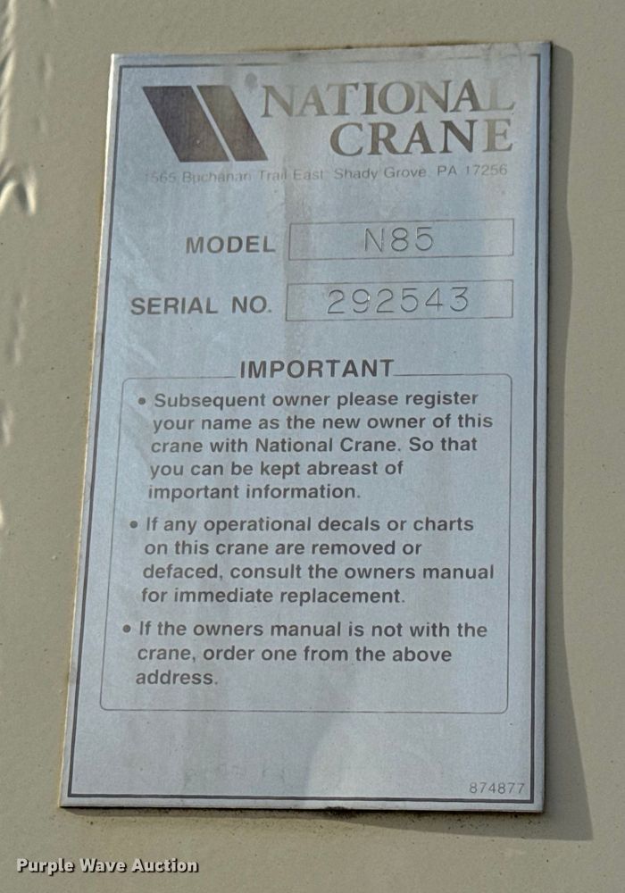 image for item ET4052 2006 Sterling L9500 crane truck