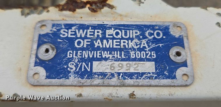 image for item ET5288 1996 Sewer Equipment CO.  sewer jetter trailer
