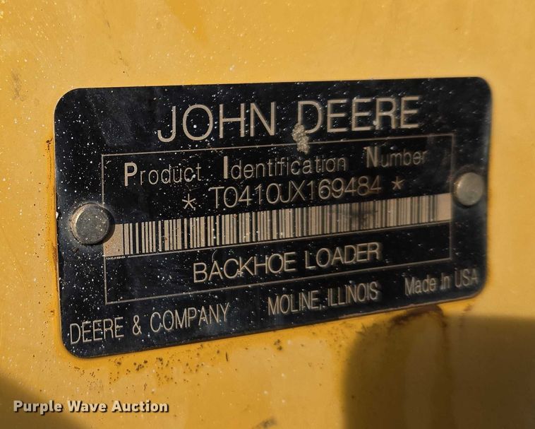 image for item ET5351 2008 John Deere 410J backhoe