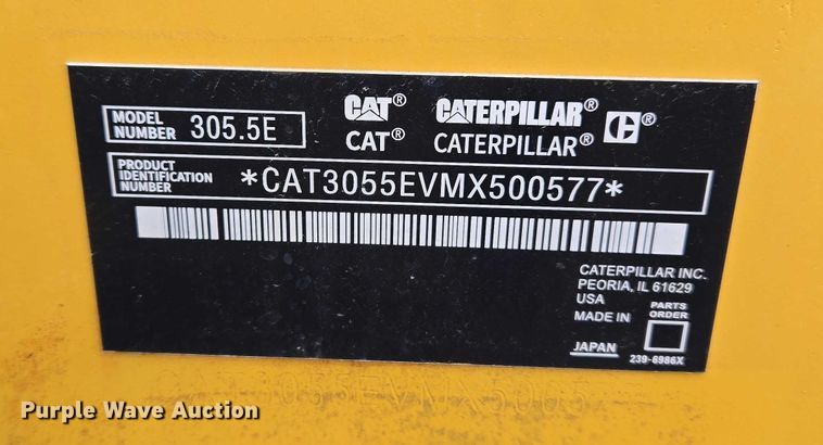 image for item ET5357 2014 Caterpillar 305.5E mini excavator