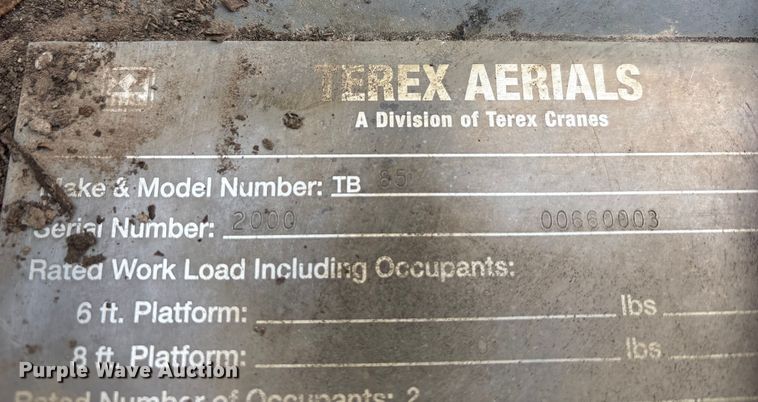 image for item ET5389 Terex TB85 boom lift