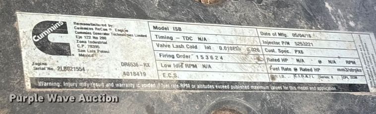 image for item ET5415 2008 Ford F750 water truck