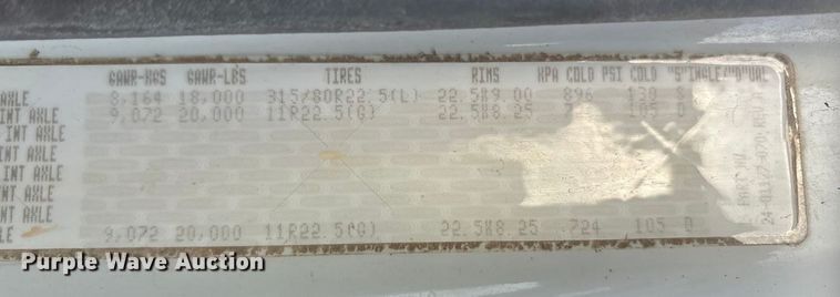 image for item ET5419 2011 Freightliner M2 water truck