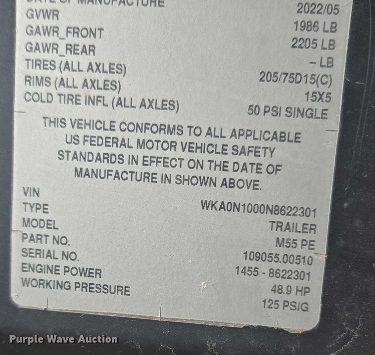 image for item ET5426 2022 Kaeser M55 air compressor
