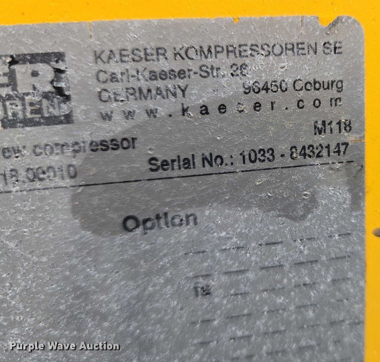 image for item ET5428 Kaeser M118 air compressor