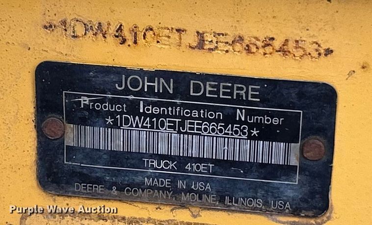 image for item ET6682 2015 John Deere 410E articulated haul truck