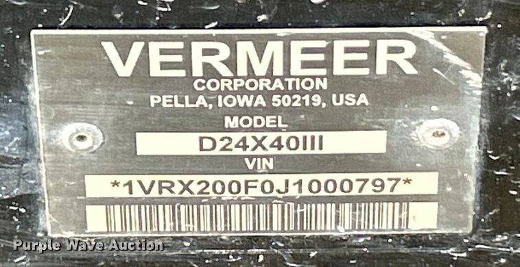 image for item ET6698 2018 Vermeer D24x40 Navigator S3 directional boring unit