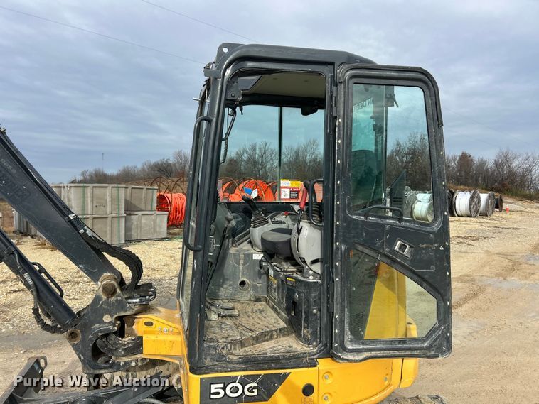 image for item ET6702 2021 John Deere 50G mini excavator