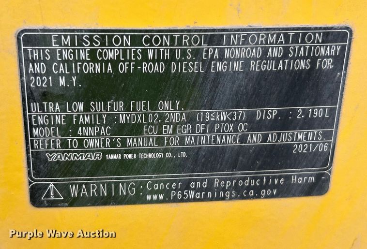 image for item ET6714 2022 Komatsu PC55MR-5 mini excavator