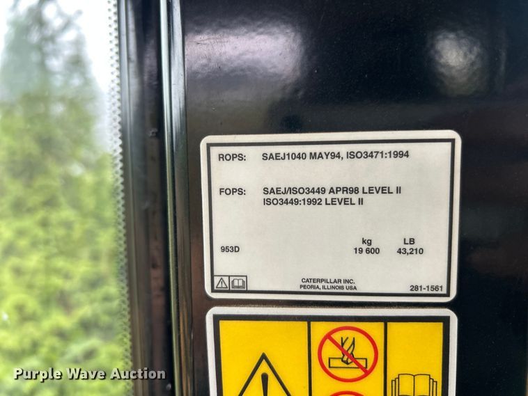 image for item ET6715 2015 Caterpillar 953D track loader