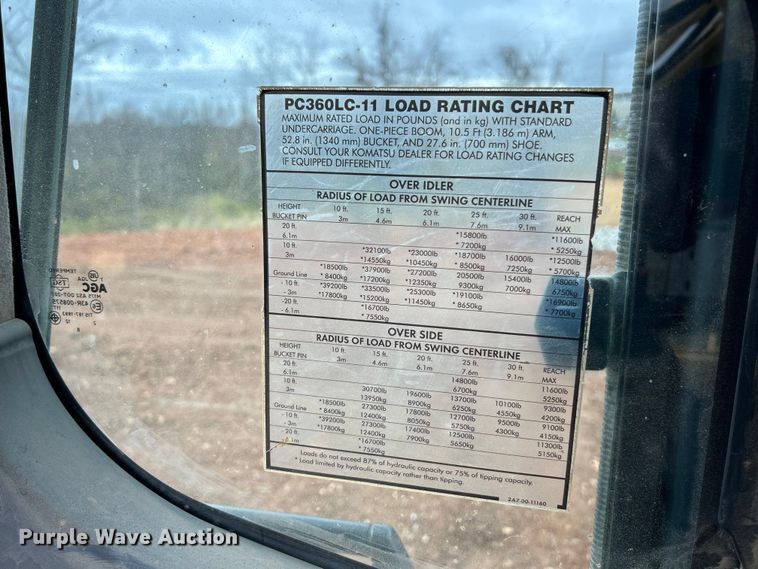 image for item ET6717 2016 Komatsu PC360LC-11 excavator