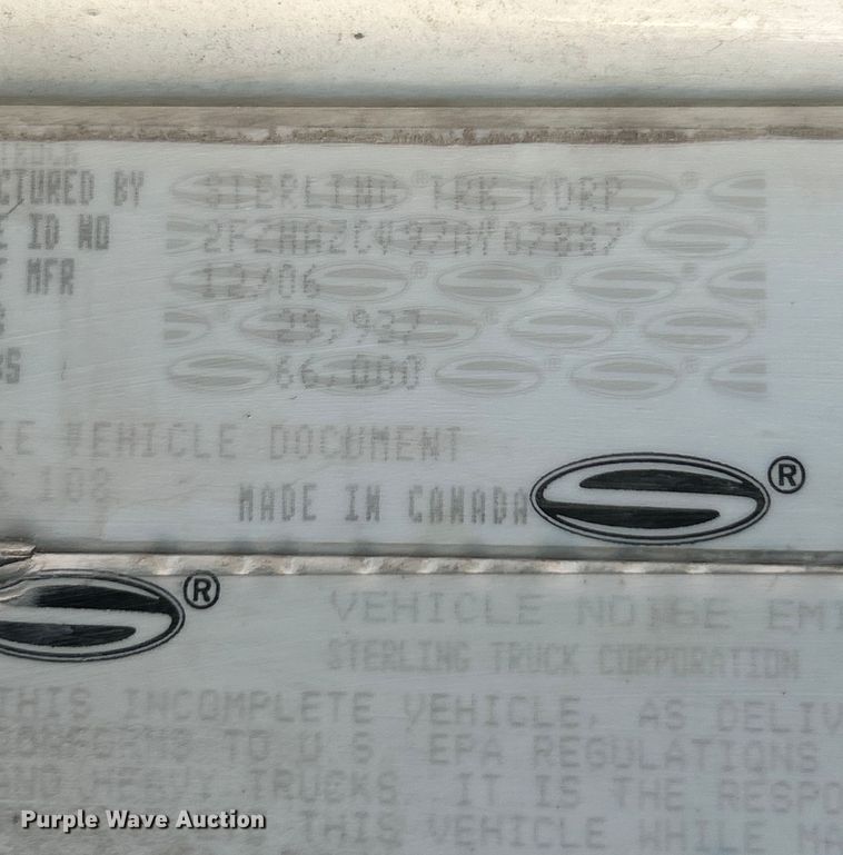 image for item ET6726 2007 Sterling L-Line ready mix truck