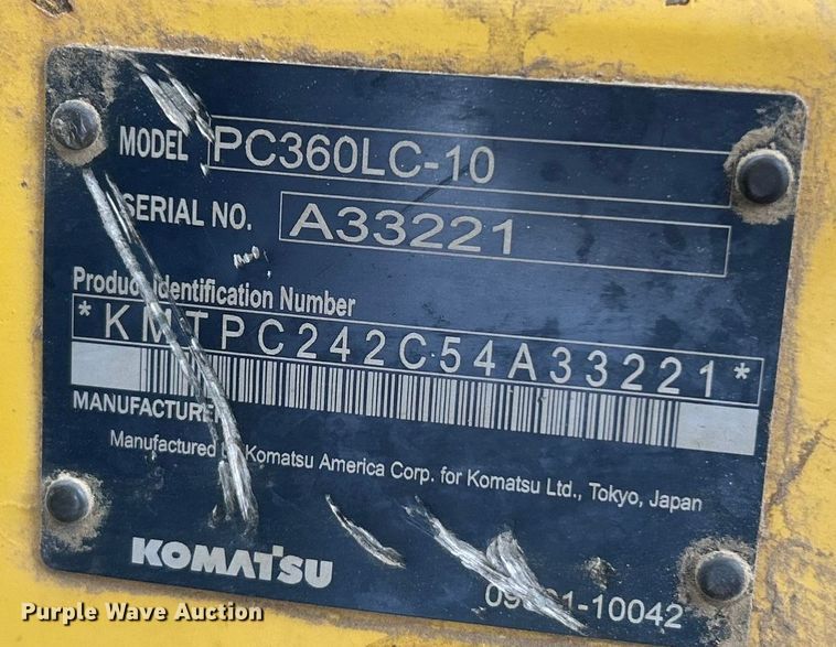 image for item ET6743 2014 Komatsu PC360LC-10 excavator