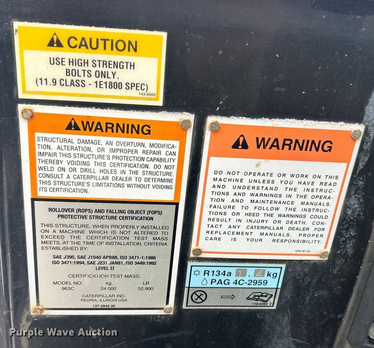 image for item ET6745 Caterpillar 963C track loader