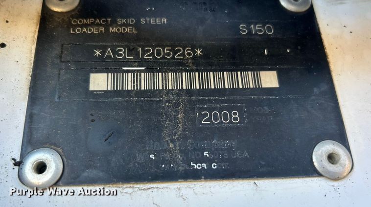 image for item ET6765 2008 Bobcat S150 skid steer loader