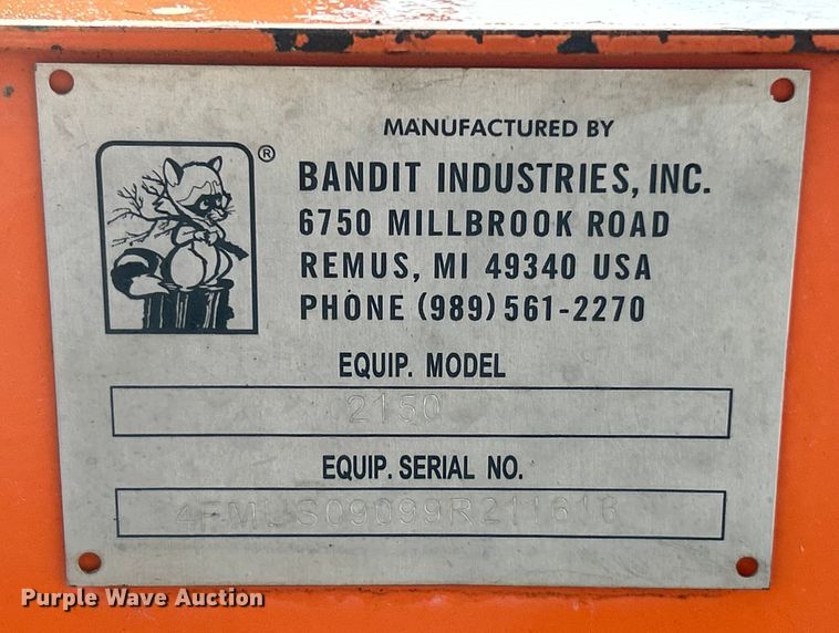 image for item ET6768 Bandit 2150XP stump grinder