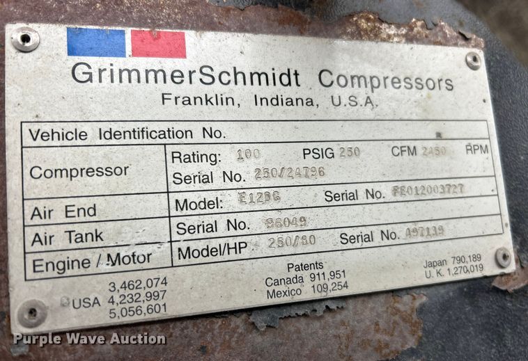 image for item ET6782 Grimmer Schmidt 250DR air compressor