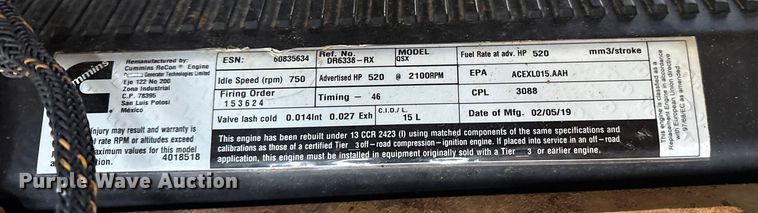 image for item ET7355 2011 Tigercat 480 tracked mulcher