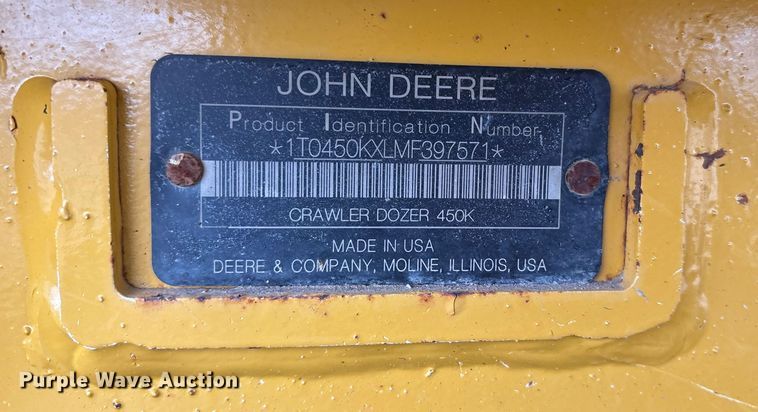 image for item ET7399 2021 John Deere 450K LGP dozer