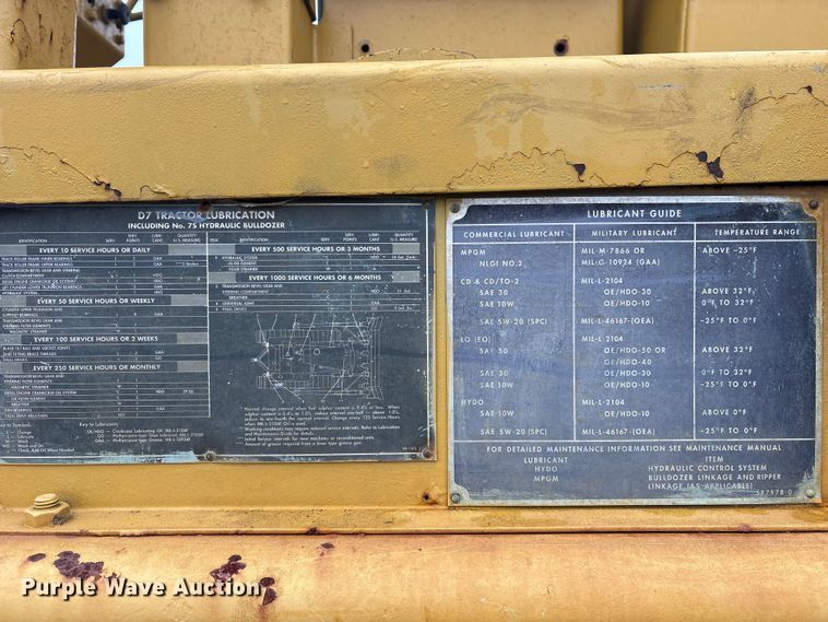 image for item ET7401 1989 Caterpillar D7G dozer
