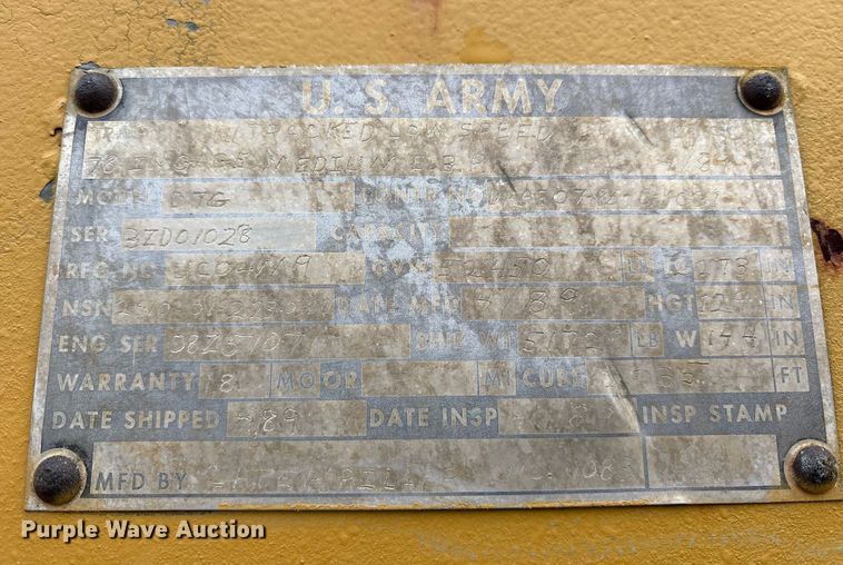 image for item ET7401 1989 Caterpillar D7G dozer