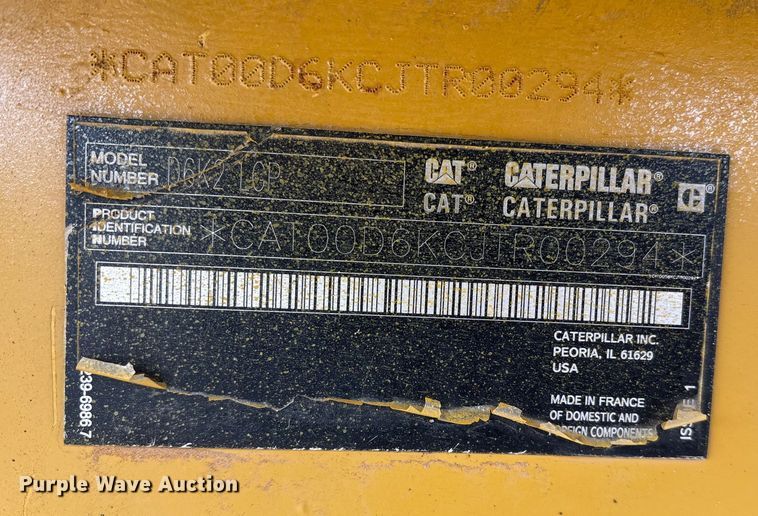image for item ET7402 2016 Caterpillar D6K2 LGP dozer