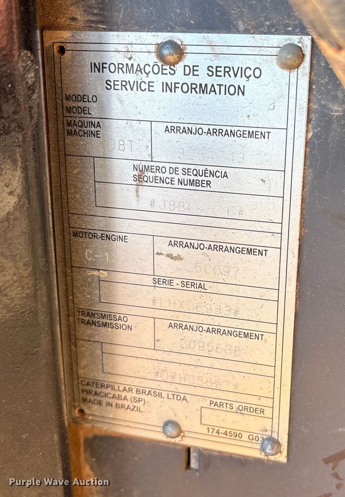 image for item ET7406 2010 Caterpillar D8T dozer