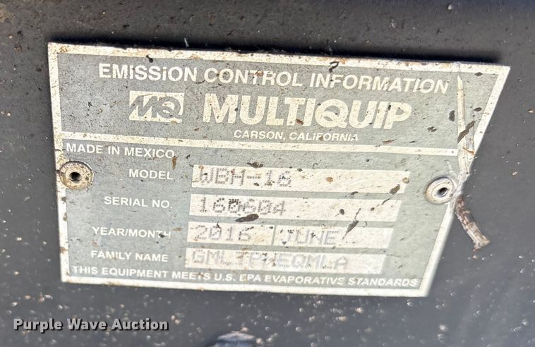 image for item ET7419 2016 Whiteman WBH-16 concrete buggy