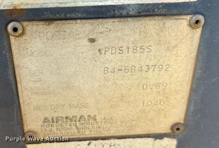 image for item ET7427 (2) Airman PDS185S air compressors