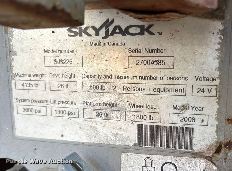 image for item ET7435 (2) Skyjack SJIII 3226 scissor lifts