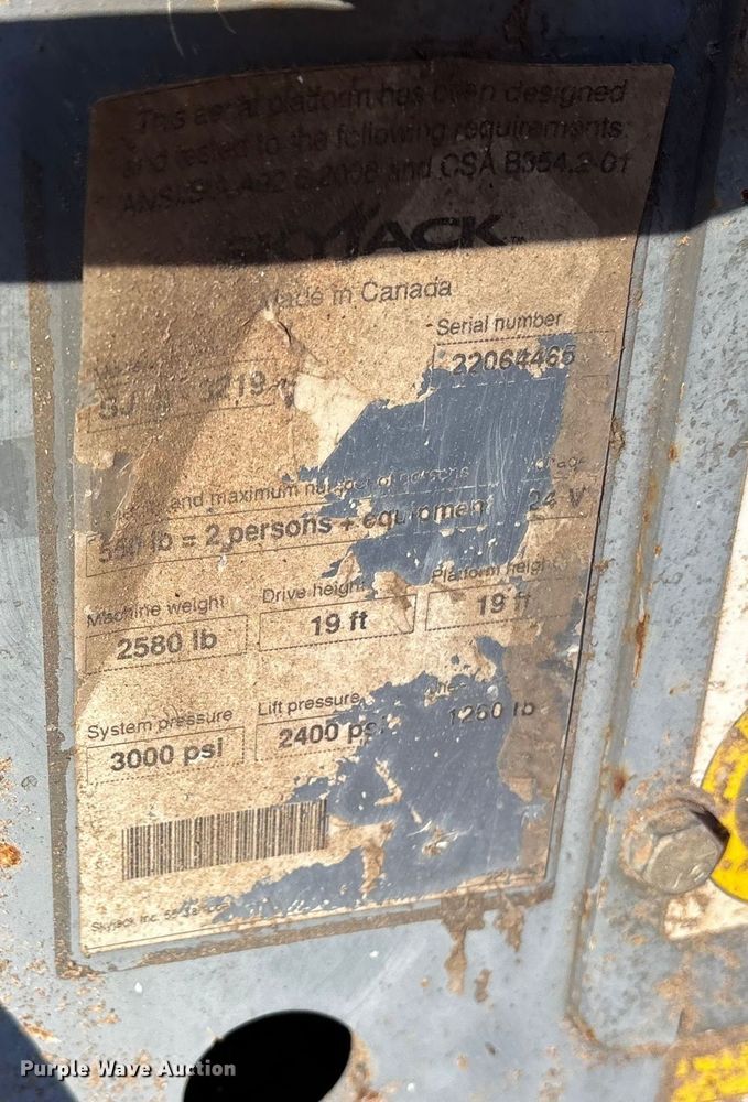 image for item ET7439 (3) Skyjack SJIII 3219 scissor lifts