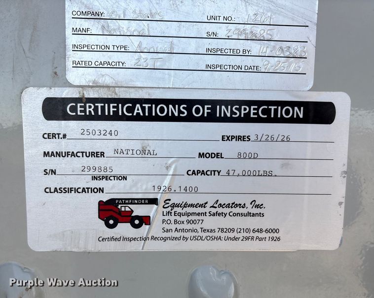 image for item EU4710 2015 Peterbilt 365 crane truck