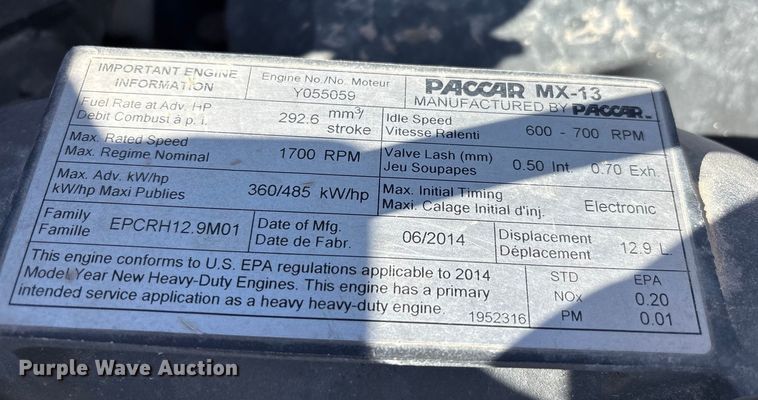 image for item EU4710 2015 Peterbilt 365 crane truck