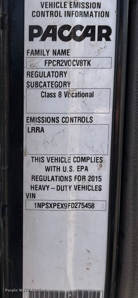 image for item EU4710 2015 Peterbilt 365 crane truck