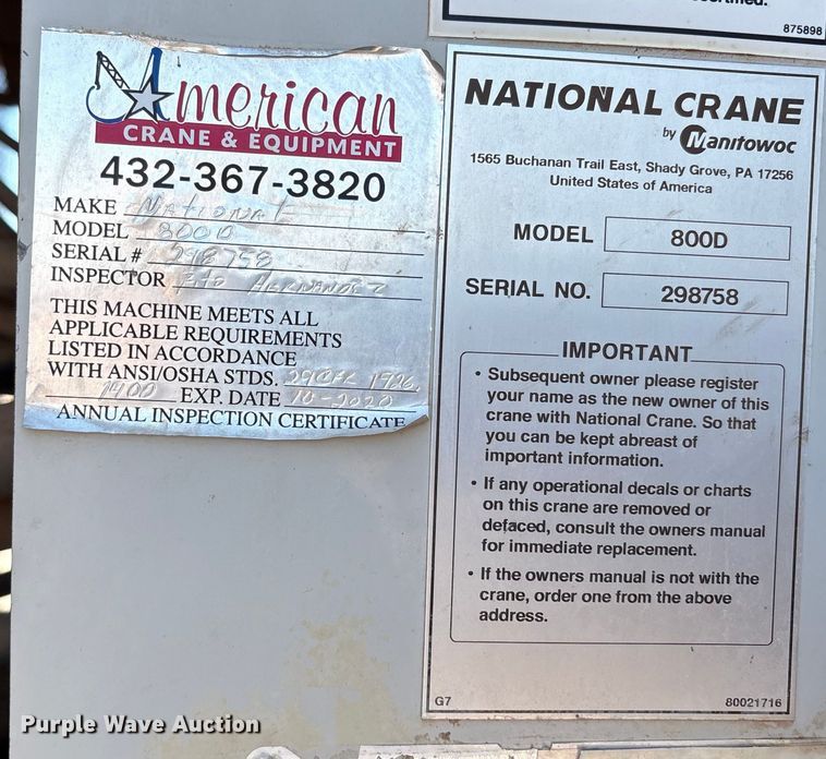 image for item EU4711 2014 Peterbilt 365 crane truck