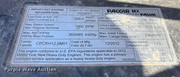 image for item EU4712 2014 Peterbilt 365 crane truck