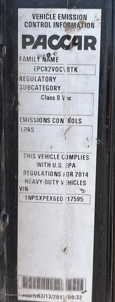 image for item EU4712 2014 Peterbilt 365 crane truck